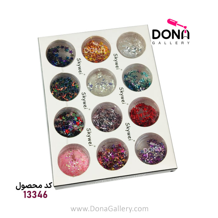 ديزاين ستاره سه بعدي رنگي 12عددي سکاي وي