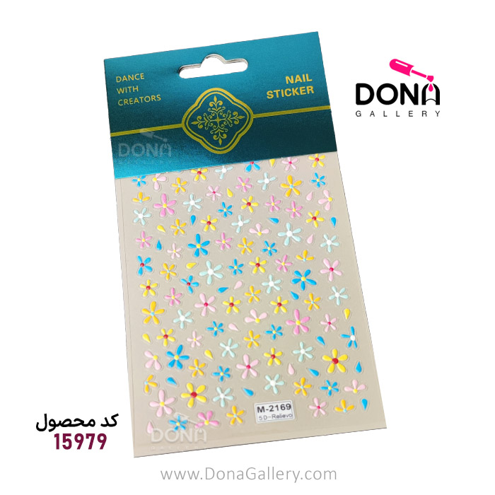 استيکر ناخن برجسته گل M-2169