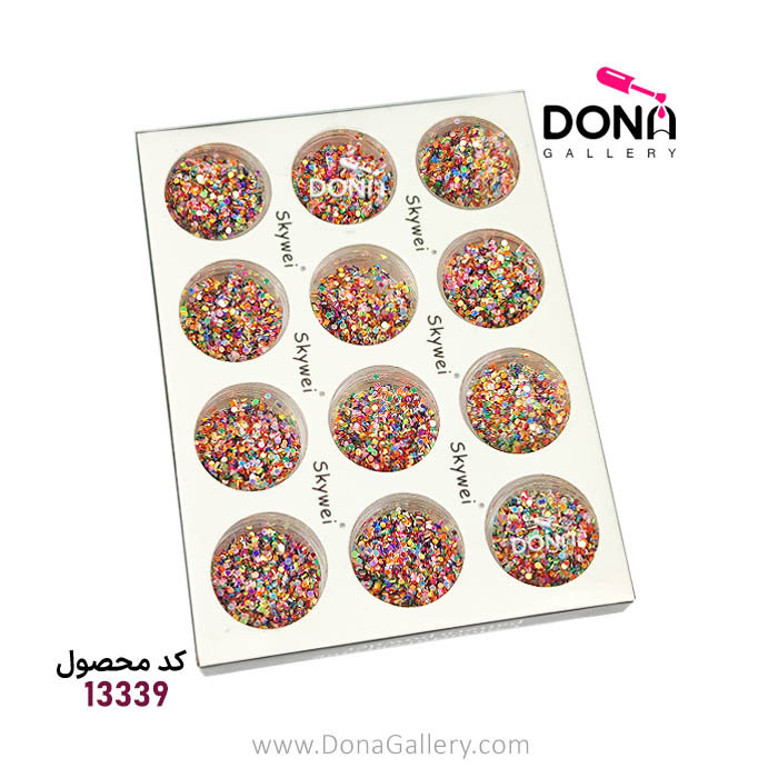 ديزاين پولک ريز رنگارنگ 12عددي سکاي وي