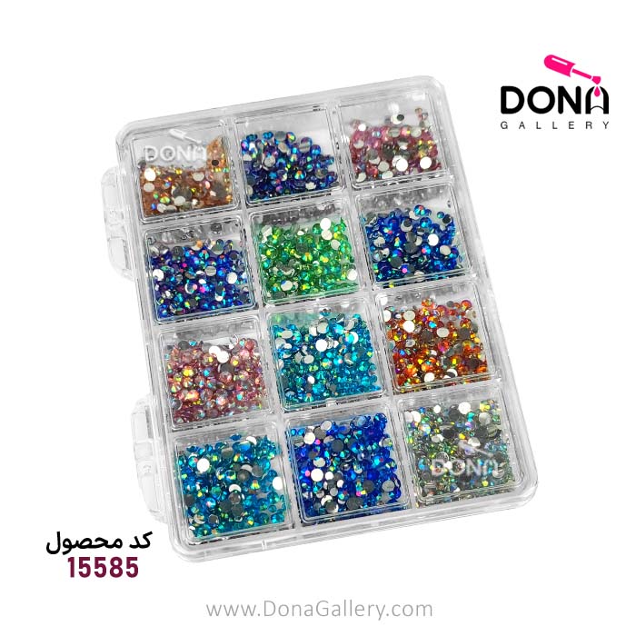 پک نگين رنگي 12 تايي